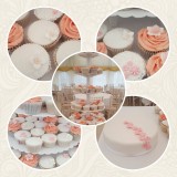 Floral wedding cupcakes 