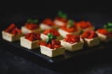 Roasted Red Pepper and Basil Tarts