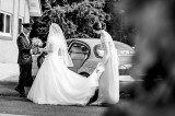 Real bride with Jaguar S Type