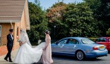 Real bride with Jaguar S Type
