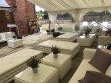 Chesterfield Benches in Marquee